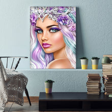 Load image into Gallery viewer, Purple Beauty 40x50cm(canvas) full round drill diamond painting
