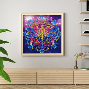 Luminous Dragonfly 30x30cm(canvas) partial special shaped drill diamond painting