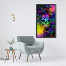 Load image into Gallery viewer, Rose Skull 30x60cm(canvas) full round drill diamond painting
