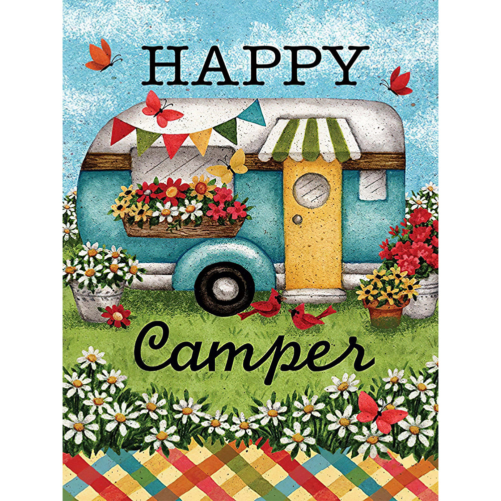 Happy Camping 30x40cm(canvas) full round drill diamond painting