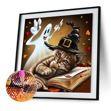 Load image into Gallery viewer, Halloween 30x30cm(canvas) full round drill diamond painting
