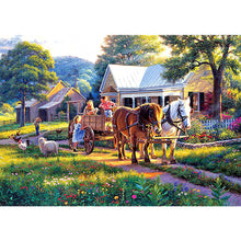 Load image into Gallery viewer, Village House 70x50cm(canvas) full round drill diamond painting
