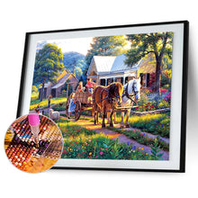 Load image into Gallery viewer, Village House 70x50cm(canvas) full round drill diamond painting
