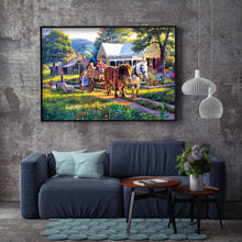 Load image into Gallery viewer, Village House 70x50cm(canvas) full round drill diamond painting
