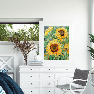 Sunflower 30x40cm(canvas) full round drill diamond painting