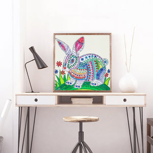 Rabbit 30x30cm(canvas) partial special shaped drill diamond painting