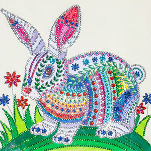 Rabbit 30x30cm(canvas) partial special shaped drill diamond painting