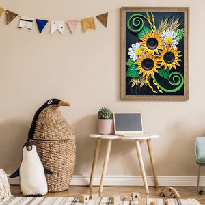 Paper Quilling Sunflower 30x40cm(canvas) full round drill diamond painting