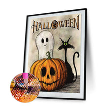 Load image into Gallery viewer, Halloween Pumpkin 30x40cm(canvas) full round drill diamond painting
