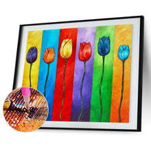 Load image into Gallery viewer, Colorful Tulips 40x30cm(canvas) full round drill diamond painting
