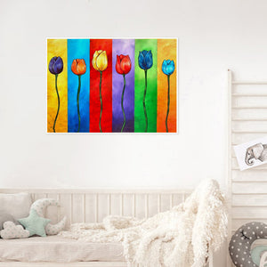 Colorful Tulips 40x30cm(canvas) full round drill diamond painting