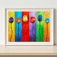 Load image into Gallery viewer, Colorful Tulips 40x30cm(canvas) full round drill diamond painting
