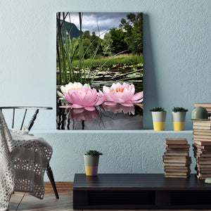 Lotus 30x40cm(canvas) full round drill diamond painting