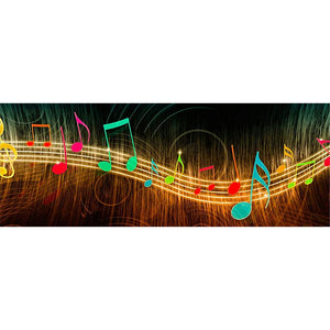 Music Note Abstract 80x30cm(canvas) full round drill diamond painting