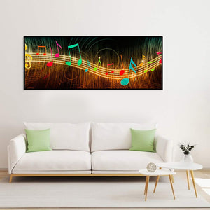 Music Note Abstract 80x30cm(canvas) full round drill diamond painting