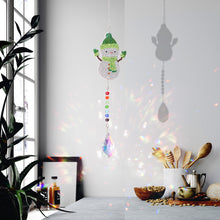 Load image into Gallery viewer, Diamond Drill Rainbow Collection Hang Crystal Prisms Wind Chime (Snowman)
