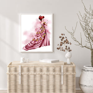 Princess Dress 40x50cm(canvas) full round drill diamond painting