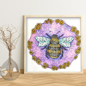 Bee 30x30cm(canvas) full crystal drill diamond painting