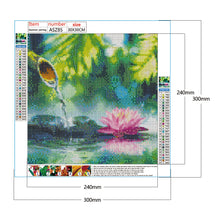 Load image into Gallery viewer, Lotus 30x30cm(canvas) full round drill diamond painting
