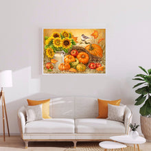 Load image into Gallery viewer, Pumpkins &amp; Sunflowers 40x30cm(canvas) full round drill diamond painting
