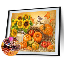 Load image into Gallery viewer, Pumpkins &amp; Sunflowers 40x30cm(canvas) full round drill diamond painting
