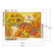 Load image into Gallery viewer, Pumpkins &amp; Sunflowers 40x30cm(canvas) full round drill diamond painting
