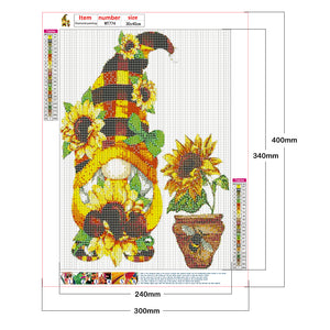 Sunflower Goblin 30x40cm(canvas) full round drill diamond painting