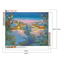 Load image into Gallery viewer, Snow Village 50x40cm(canvas) full round drill diamond painting
