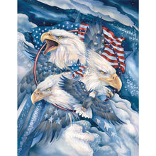 Load image into Gallery viewer, Flag Eagle 40x50cm(canvas) full round drill diamond painting
