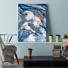 Load image into Gallery viewer, Flag Eagle 40x50cm(canvas) full round drill diamond painting
