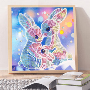 Rabbit 30x30cm(canvas) partial special shaped drill diamond painting