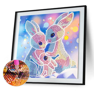 Rabbit 30x30cm(canvas) partial special shaped drill diamond painting