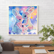 Load image into Gallery viewer, Rabbit 30x30cm(canvas) partial special shaped drill diamond painting
