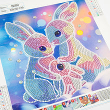 Load image into Gallery viewer, Rabbit 30x30cm(canvas) partial special shaped drill diamond painting
