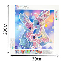 Load image into Gallery viewer, Rabbit 30x30cm(canvas) partial special shaped drill diamond painting
