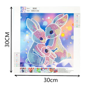 Rabbit 30x30cm(canvas) partial special shaped drill diamond painting