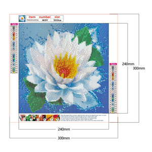 Lotus 30x30cm(canvas) full round drill diamond painting