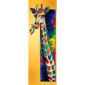 Colorful Giraffe 30x80cm(canvas) full round drill diamond painting