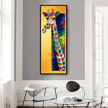 Load image into Gallery viewer, Colorful Giraffe 30x80cm(canvas) full round drill diamond painting
