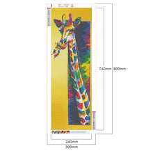 Load image into Gallery viewer, Colorful Giraffe 30x80cm(canvas) full round drill diamond painting
