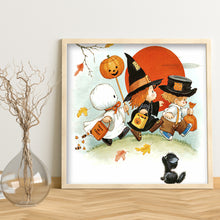 Load image into Gallery viewer, Halloween Pumpkin 30x30cm(canvas) full round drill diamond painting
