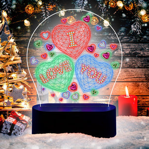 DIY Mosaic 3D Changeable Light Special Shape Diamond Painting Kit (3DDP05)