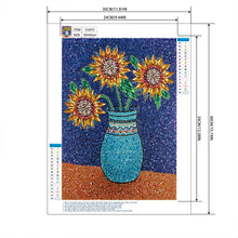 Load image into Gallery viewer, Sunflower 30x40cm(canvas) full crystal drill diamond painting
