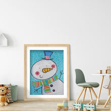Load image into Gallery viewer, Cartoon Snowman 30x40cm(canvas) full crystal drill diamond painting
