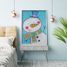 Load image into Gallery viewer, Cartoon Snowman 30x40cm(canvas) full crystal drill diamond painting
