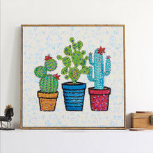 Load image into Gallery viewer, Cactus 30x30cm(canvas) full crystal drill diamond painting
