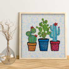 Load image into Gallery viewer, Cactus 30x30cm(canvas) full crystal drill diamond painting
