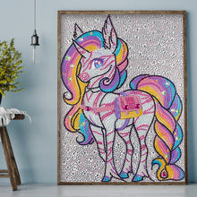 Load image into Gallery viewer, Unicorn 30x40cm(canvas) full crystal drill diamond painting
