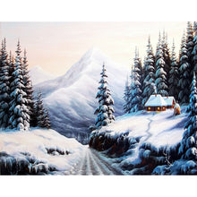 Load image into Gallery viewer, Snow Village 50x40cm(canvas) full round drill diamond painting
