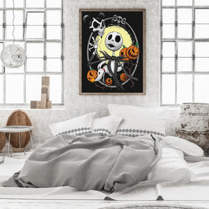 Halloween Skeleton 30x40cm(canvas) full round drill diamond painting